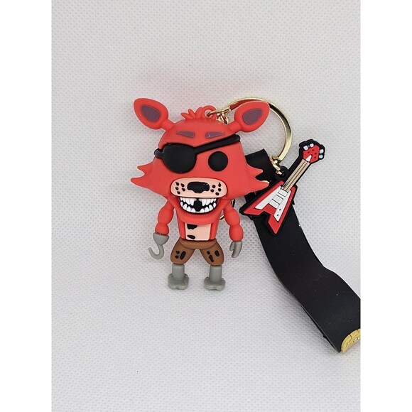 FNAF Foxy And Guitar Keychain With Wrist Lanyard Five Nights At Freddys - Picture 3 of 3